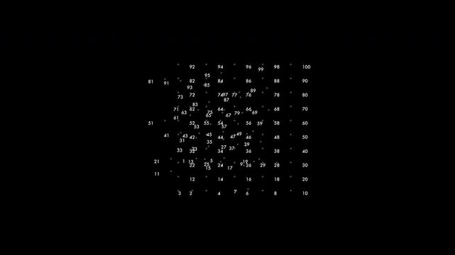 Abstract computational mathematical graph plotting numbers across a tactical grid layout. Great for cyber security databases, hacking sequences, and complex algorithm demonstrations.