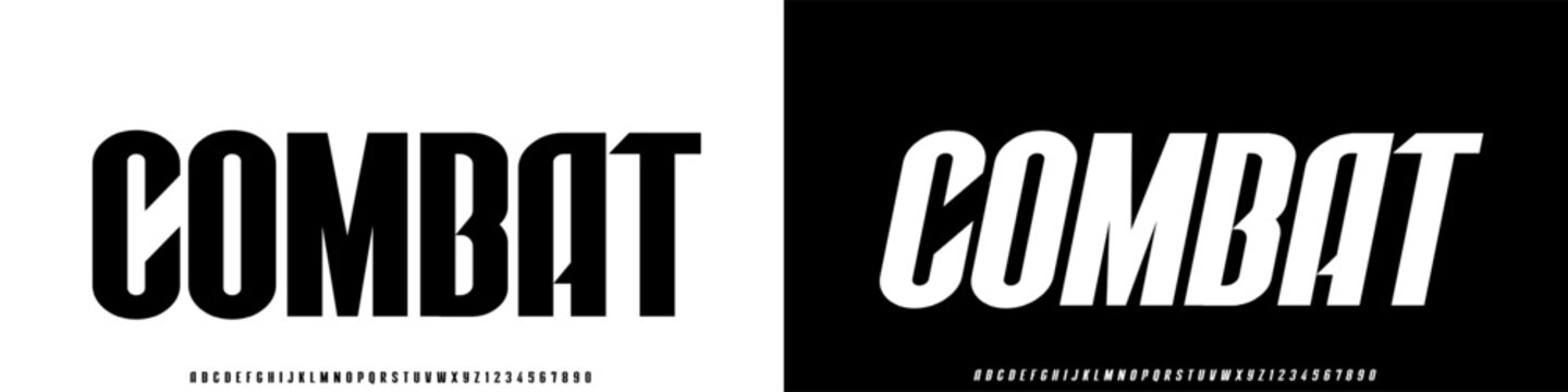 Modern Bold Font and Number. Typography urban style alphabet fonts for fashion, sport, technology, digital, movie, logo design, vector illustration