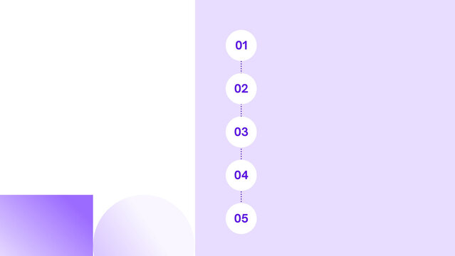 Vertical Timeline Infographic with Five Steps and Circular Markers on Clean White Background