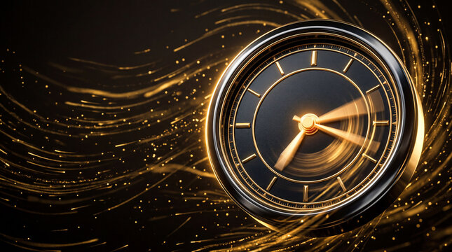 Luxury Clock Representing Time Management Productivity and Business Efficiency