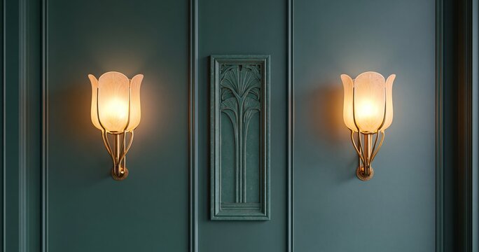 Elegant vintage wall sconces with floral design