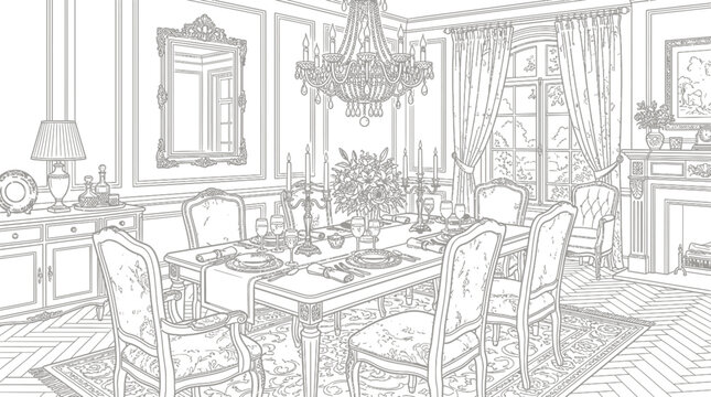 interior of the old house