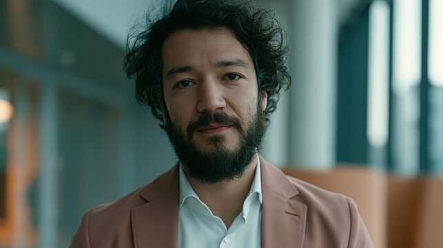 Return To Office Anxiety Middle Eastern Man Quiet Reentry