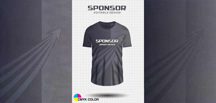 Modern sport jersey tshirt design with abstract halftone pattern