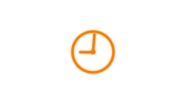 clean and modern clock icon animation representing time, countdown, deadline, schedule, and time management. Designed in a minimalist style with smooth motion, ideal for apps, websites