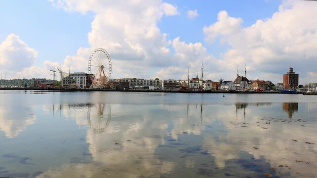 the baltic sea and eckernfoerde germany 4k video
