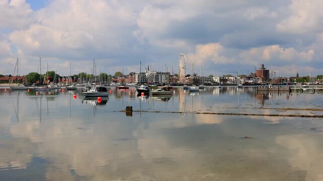 the baltic sea and eckernfoerde germany 4k video
