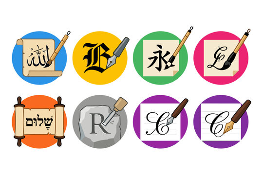 Diverse Calligraphy and Writing Styles