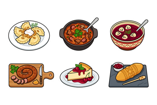 Traditional Polish Food Assortment