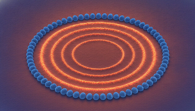 Scanning Tunneling Microscope STM visualization of atomic quantum corral