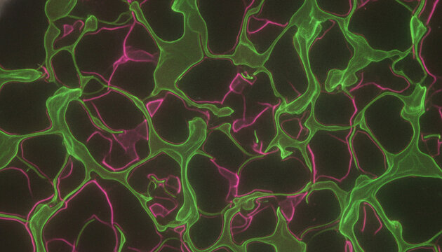 Microscopic serpentine magnetic domains in garnet film under polarized light