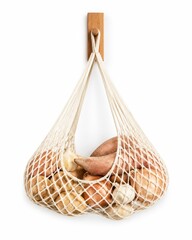 Obraz premium Natural Produce Hammock On White Background Isolated Studio Product Photo