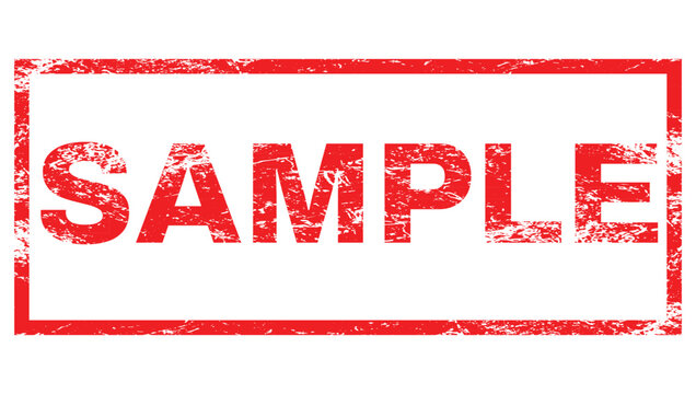 Red Sample Rubber Stamp Grunge Texture
