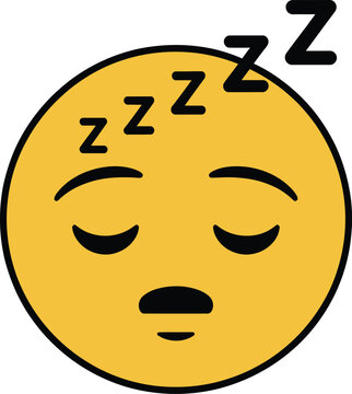 Sleeping emoji with zzz symbols depicting a tired and resting expression.