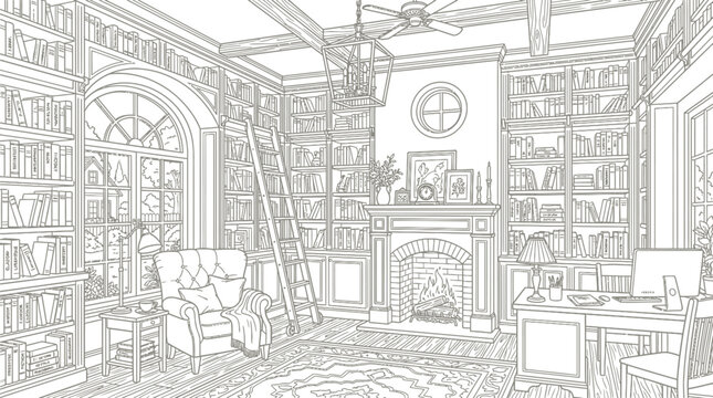 sketch of house