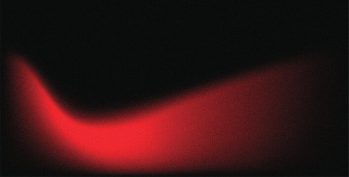 abstract red glow wave background on dark backdrop with soft gradient blur and grainy texture