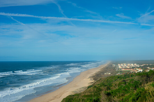 Landscape coastal village ocean Portugal