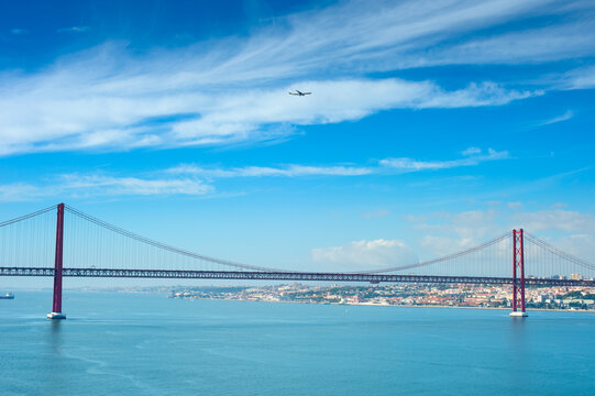 Bridge river port Lisbon, Portugal