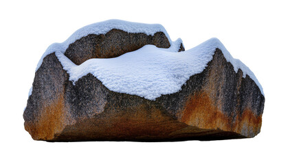 Large rock formation covered with fresh white snow © Lena