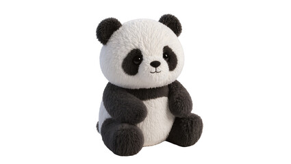 Fluffy plush panda toy sitting © Jonas