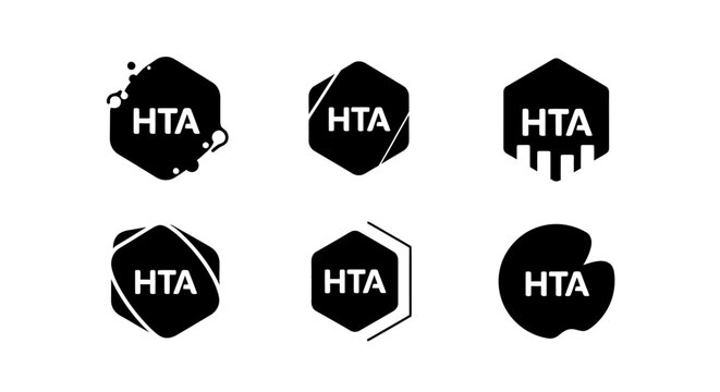 Six Hexagonal Icons with the Letters HTA Inside.