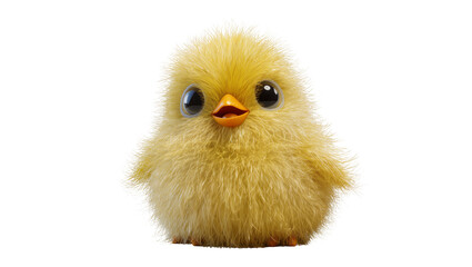 Fluffy yellow chick with big eyes and orange beak © Jonas