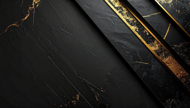 左に余白のある黒背景ゴールドライン