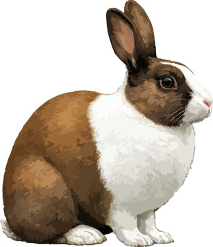 Oryctolagus cuniculus illustration art