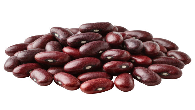 Pile of red kidney beans with white hilum