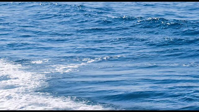 Ocean waves on a sunny day.