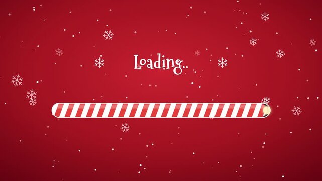 Christmas Santa Sleigh Snow Loading Screen 2D