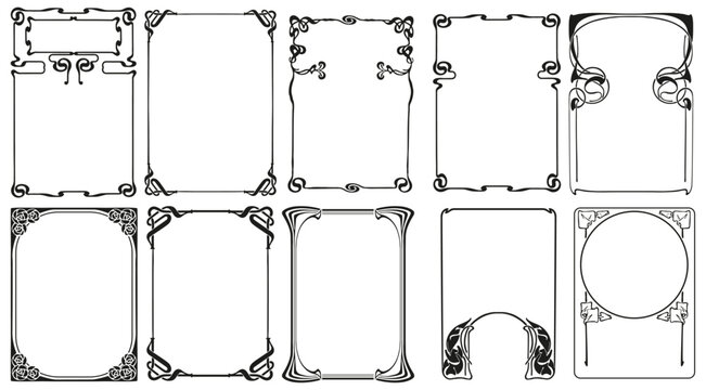 decorative frame border vectors ornate vintage floral geometric borders collection	
