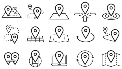 Fototapeta premium location map pin icon vector set