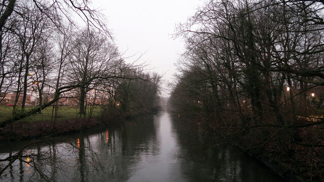 Bruges, Belgium. Brugge-Zeebrugge Canal, waterway built between 1896 and 1907 to connect Brugge (Bruges) in Belgium with the North Sea.