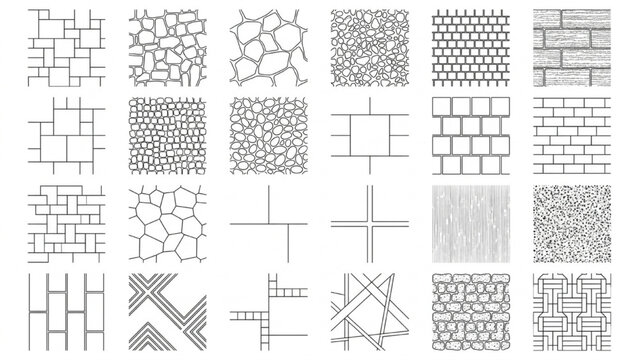 Stone and Hardscape Architectural Pattern Library &ndash; Vector Masonry Texture Collection