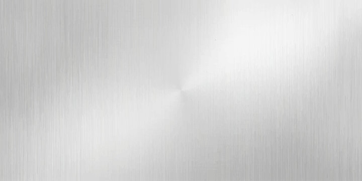 A shiny silver stainless steel sheet with a brushed metal plate texture design, creating a grey metallic aluminum backdrop surface reflection