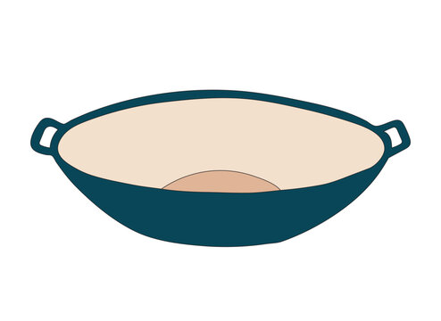 Kitchen Wok Vector Illustration