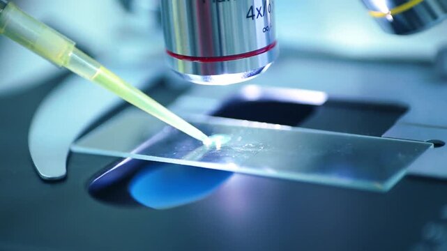 Genetic Manipulation CRISPR Technology Lab Research and DNA Gene Editing Experiment with Bioengineering Science in 4K Ultra HD footage
