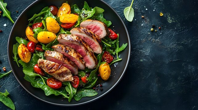 grilled chicken with vegetables
