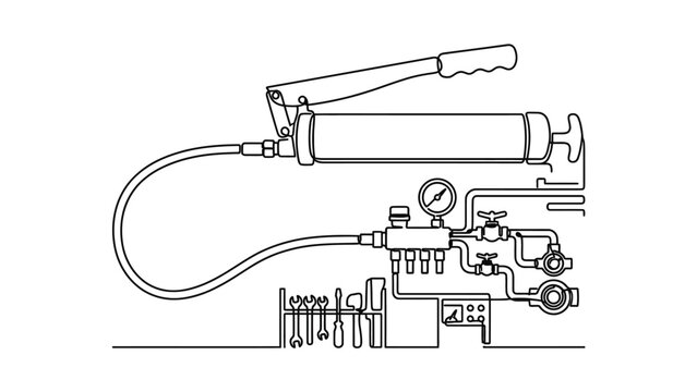 Grease Gun and Lubrication System with Tools