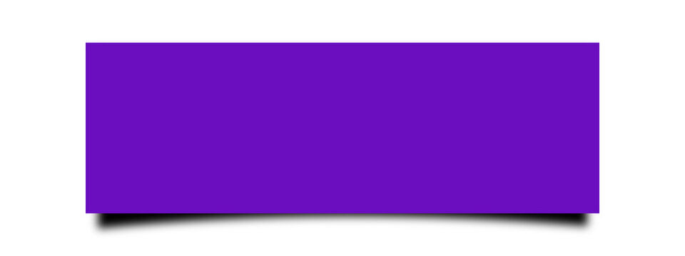 ratio 3;1.  violet with shadow of rectangle isolated on transparent background