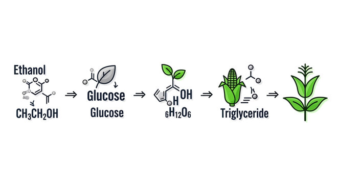 Biofuel production process from plant materials.