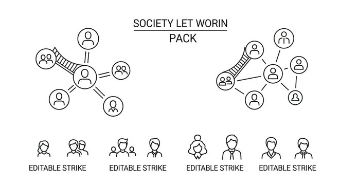 Society let worin pack infographic template.