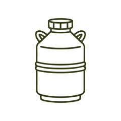 Simple line drawing of a canister. © fajriwardanimart