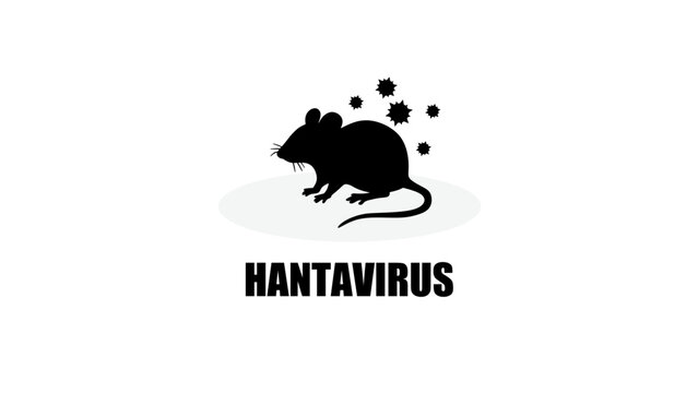 Hantavirus on white background