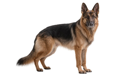Fototapeta premium German Shepherd dog standing profile view