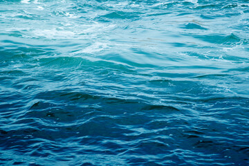 Blue ocean water surface with ripples © 2xwilfinger