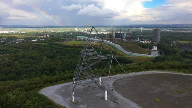 Bottrop Tetraeder Aerial With Industry Behind in the Ruhr Germany