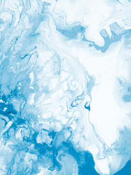 Abstract fantastic wave, creative hand painted background, marble and brush texture, abstract ocean, acrylic