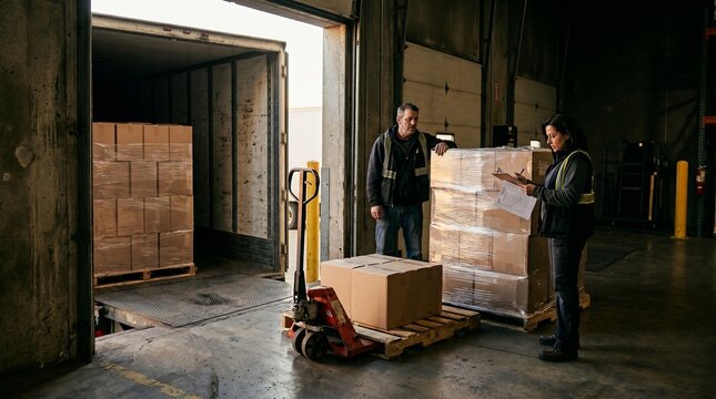 Loading Dock Delay With Waiting Pallets And Slowed Goods Handling